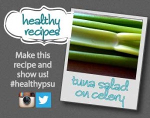 tuna salad on celery